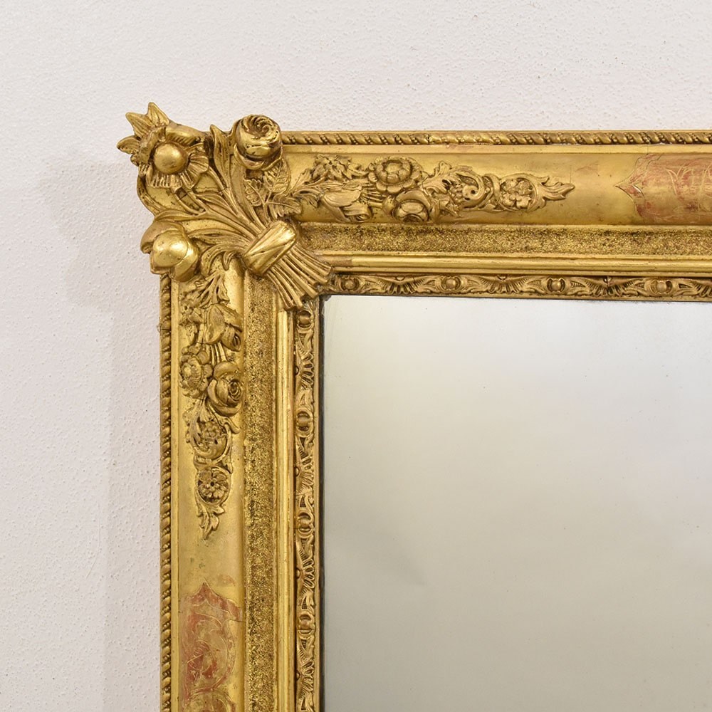 SPR150 4a antique gold leaf mirror antique louis philippe mirror XIX-min